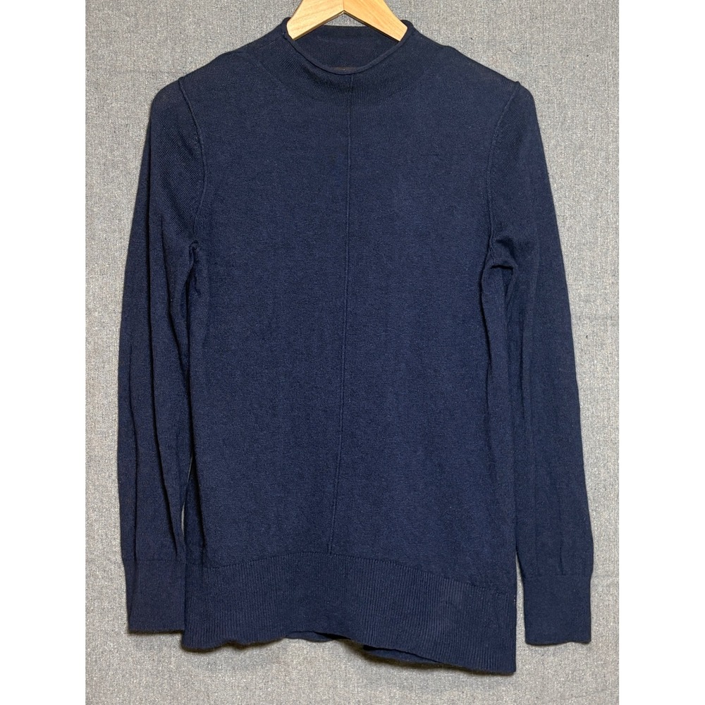 Banana Republic Navy Italian Wool Cashmere‎ Blend Funnel Neck Sweater Medium